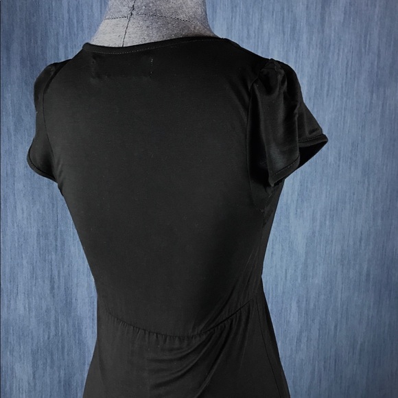 ZARA collection S LBD black dress cap sleeve slip - Picture 6 of 6